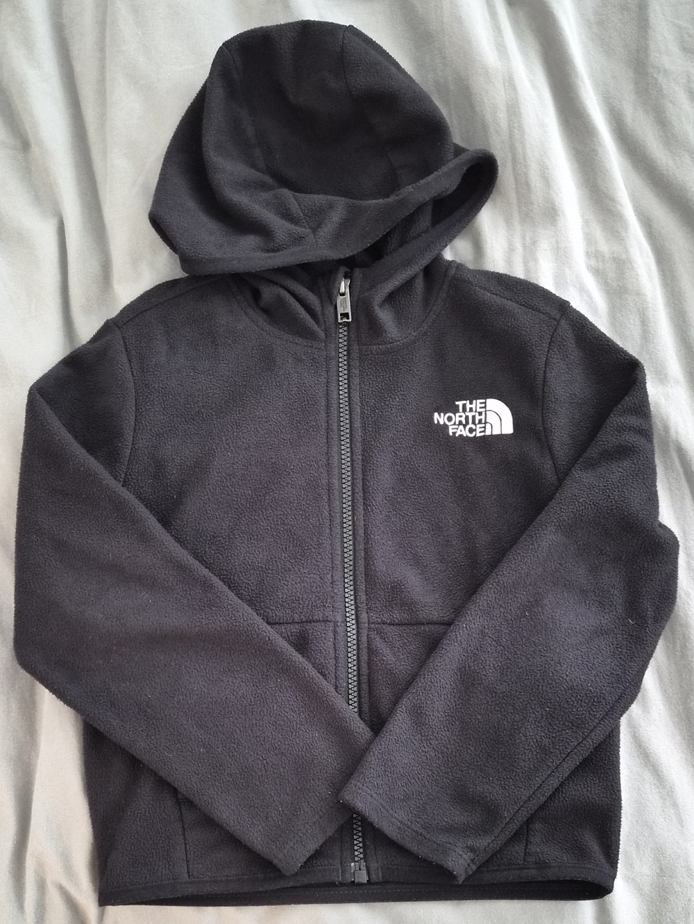 The North Face Kids Black Fleece Hooded Zip Jacket